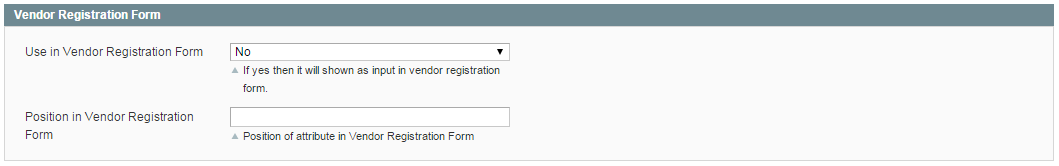 Attribute on Registration Page