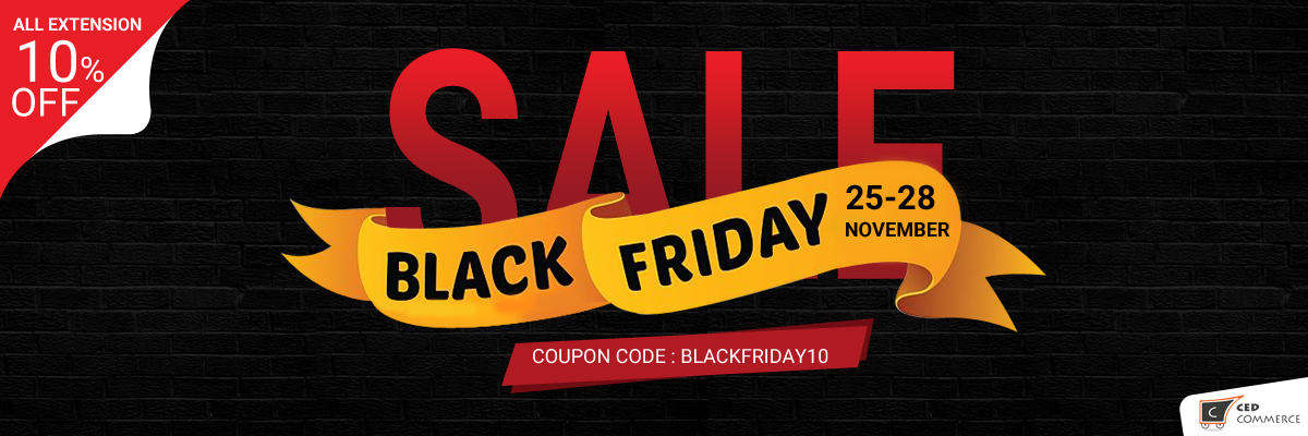 CEDCOMMERCE OFFERS 10% DISCOUNT ON ALL E-COMMERCE EXTENSIONS THIS BLACK FRIDAY!