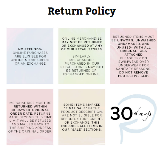 Creative Design - Return Policy