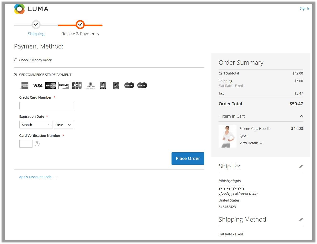 Vendor Stripe Payment Method- Payment Method For Your Ecommerce Store