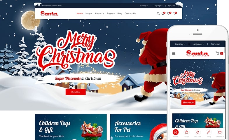 christmas theme website