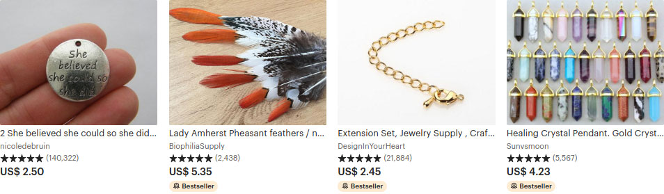 top selling items on etsy
