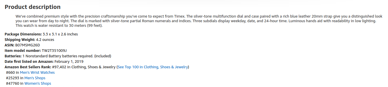 Amazon A+ content ideal product description