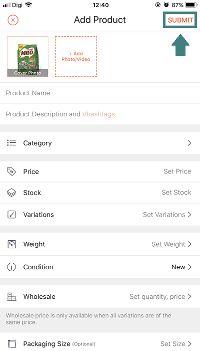 how to sell on shopee