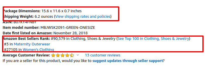 Amazon Product Description 