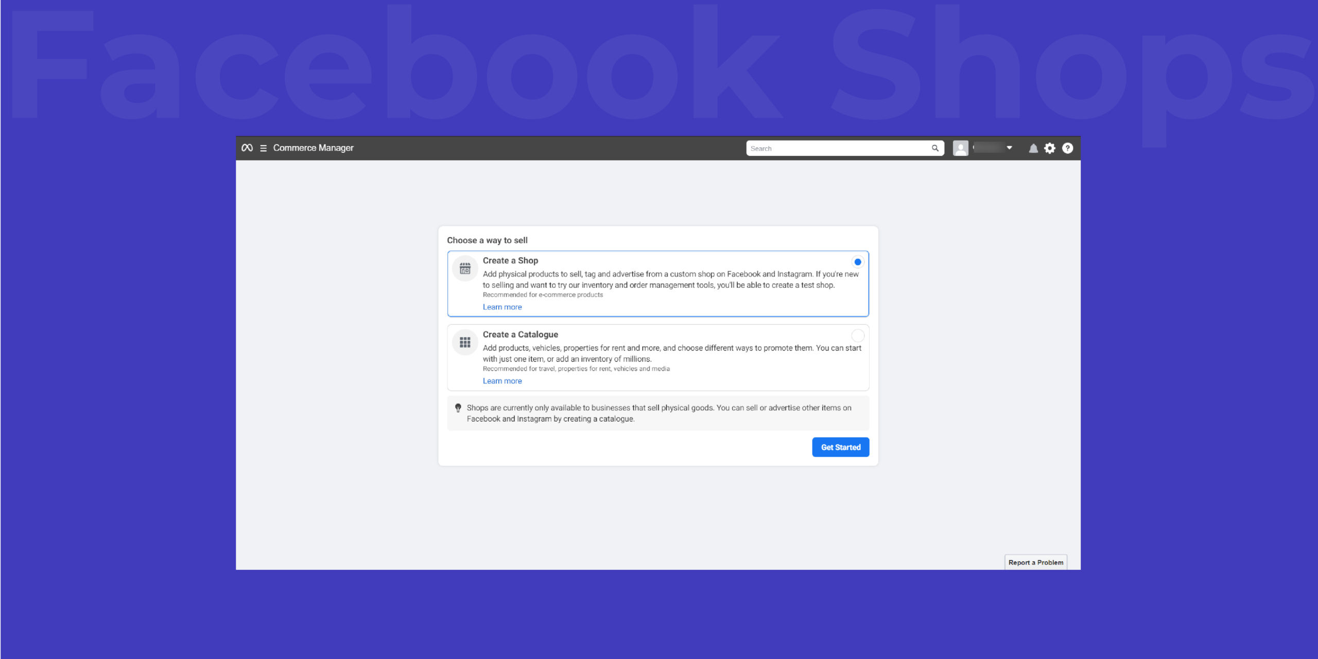 getting started with facebook shops