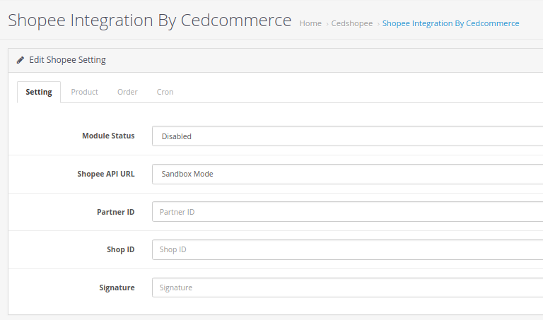 Shopee Opencart Integration by CedCommerce