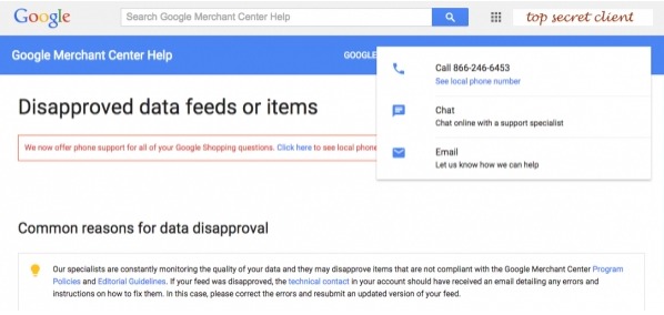 google shopping is not working