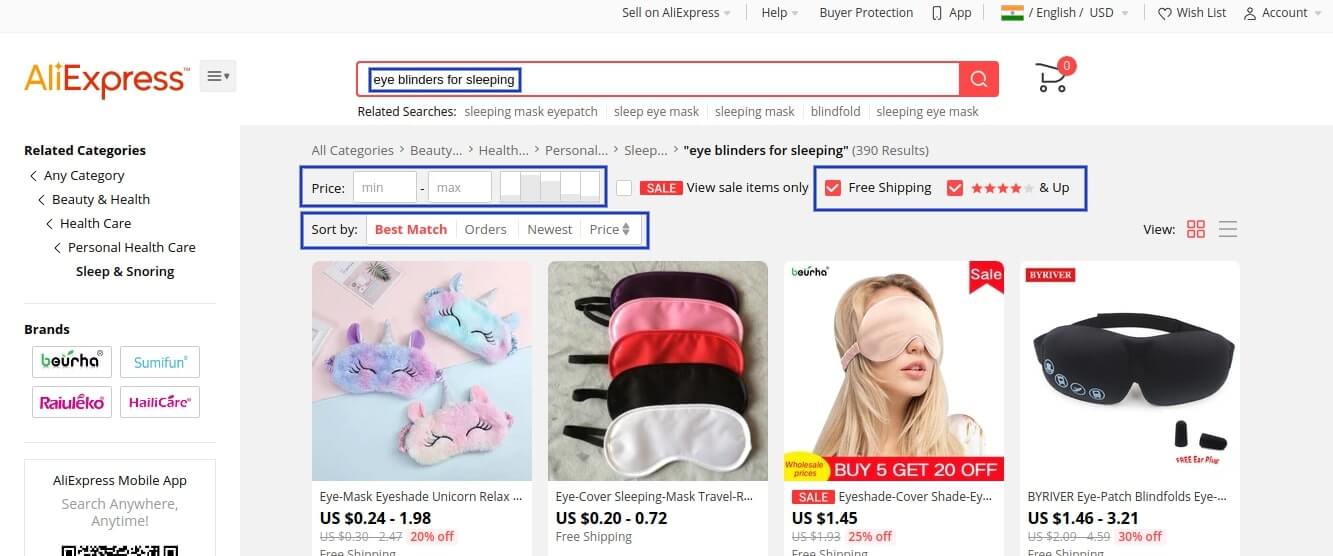 tip to find top product sell on AliExpress