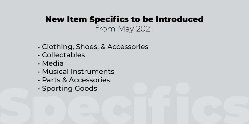 item specifics may 2021