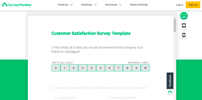 Customer satisfaction survey template