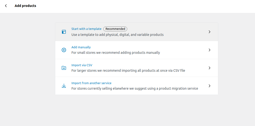 Add products on WooCommerce store.