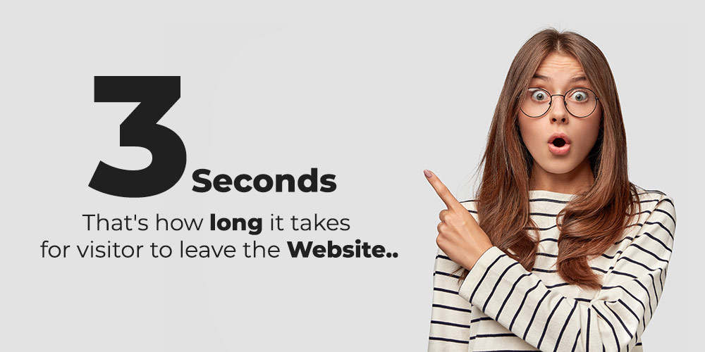 It takes 3 seconds for the visitor to leave the slow loading website