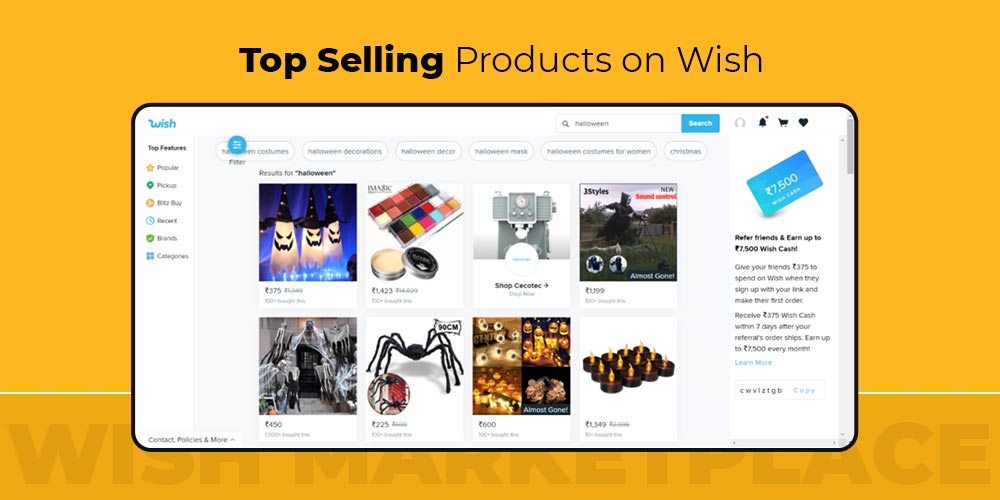 Best Selling products on Wish