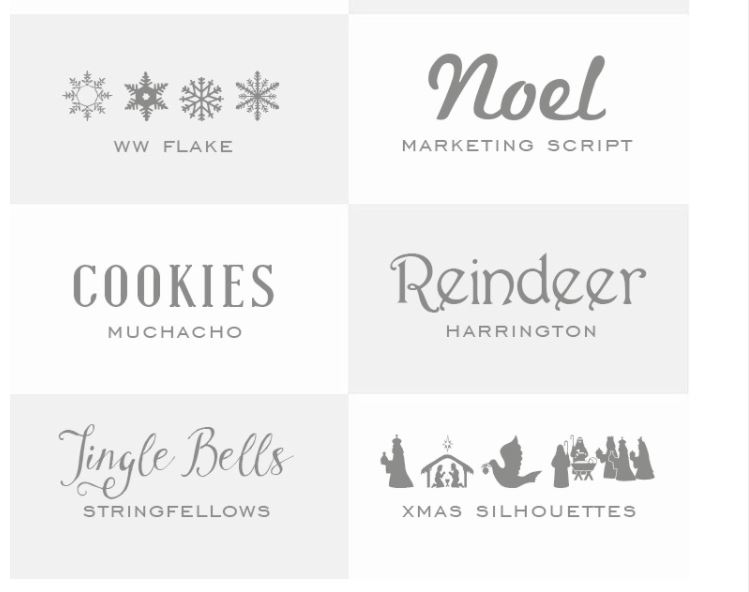 festive fonts