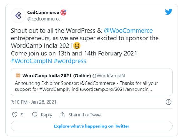 Social Promotion for WordCamp.