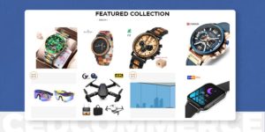 The image displays all the categories of the products that are available on DreamWeaversStore.