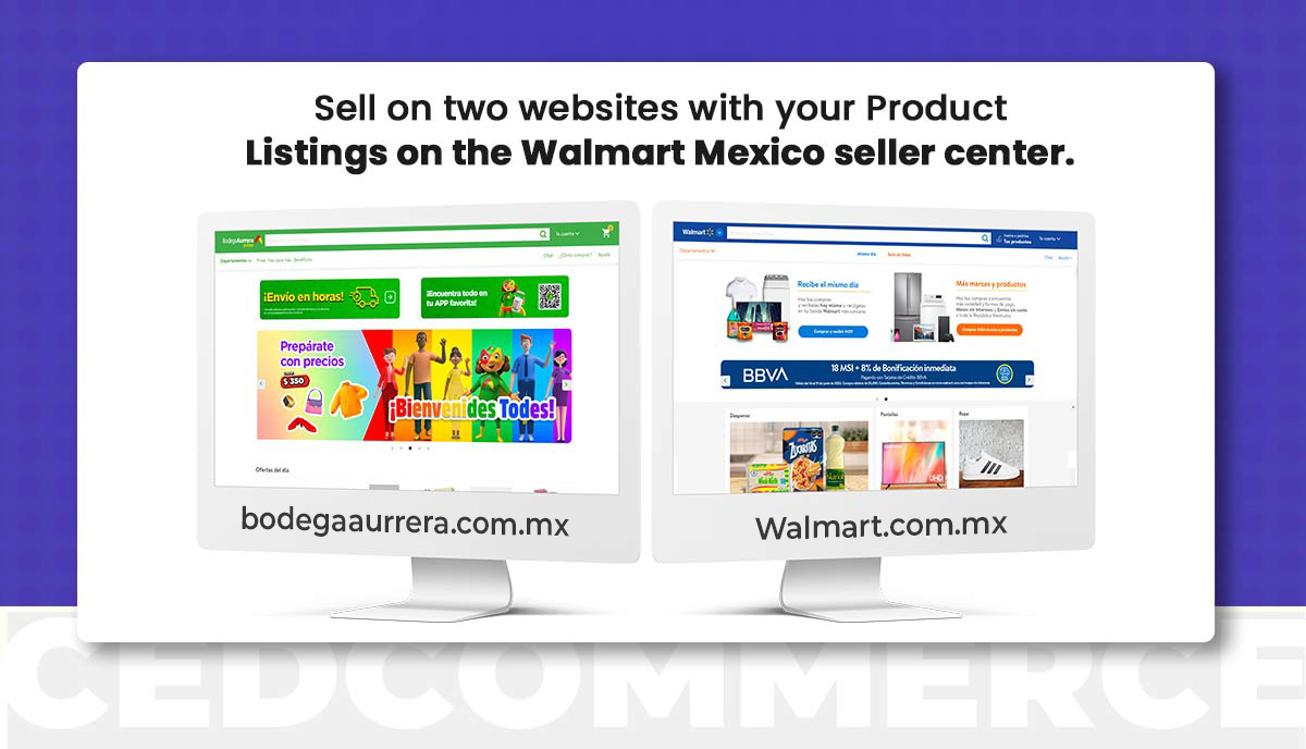 Sell your products on 2 websites by listing them on Walmart.mx