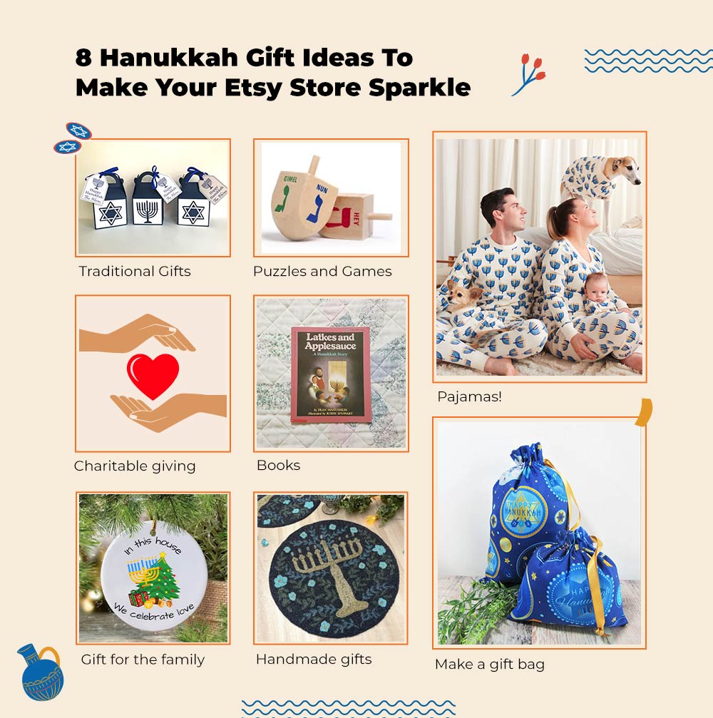8 hanukkah gift ideas for your Etsy store