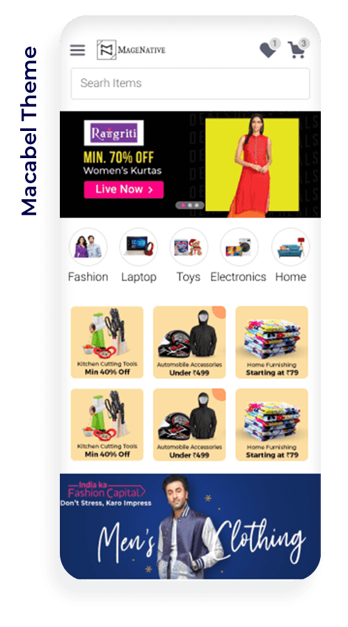 Macabel Theme Shopify Mobile App