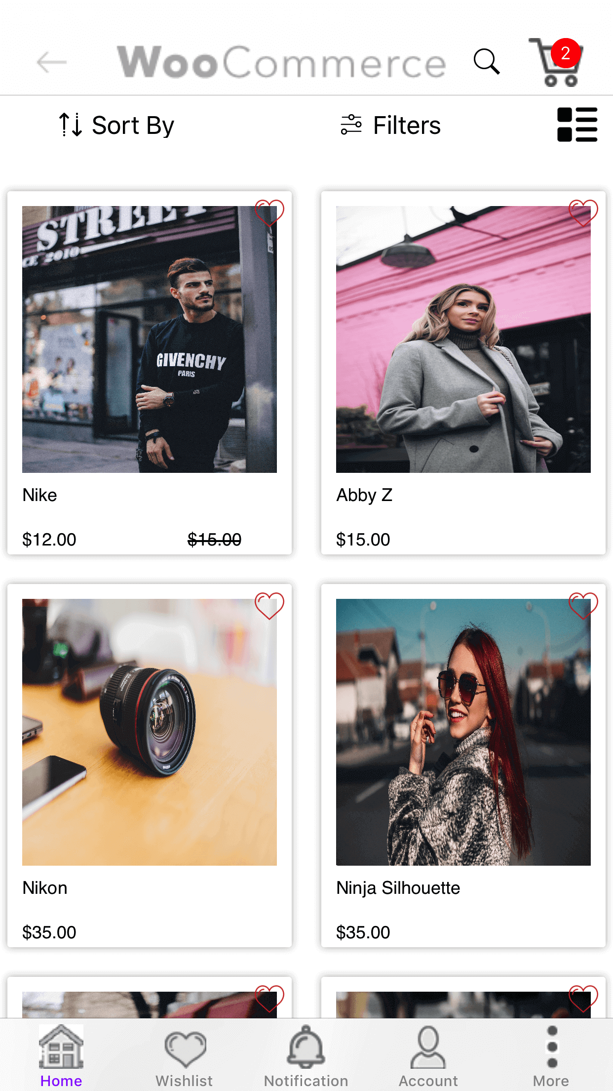 Woocommerce iOS App Product Listing(Grid View)